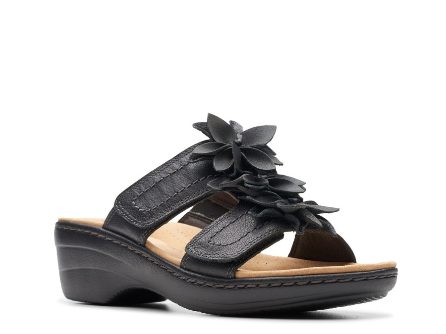 Wholesale Clarks Merliah Raelyn Wedge Sandal Black