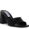 New Steve Madden Alaya Sandal Black Croc Print