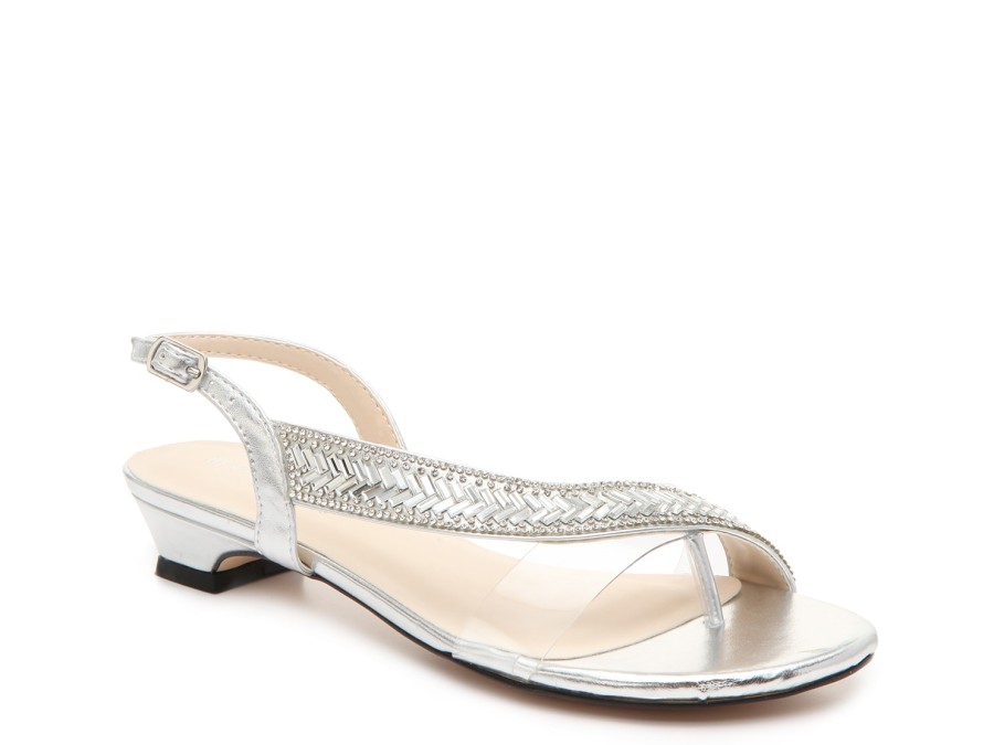 Best Touch Ups by Benjamin Walk Eleanor Sandal Silver Metallic