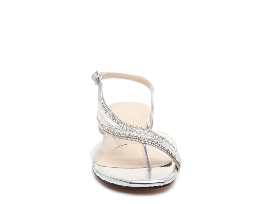 Best Touch Ups by Benjamin Walk Eleanor Sandal Silver Metallic