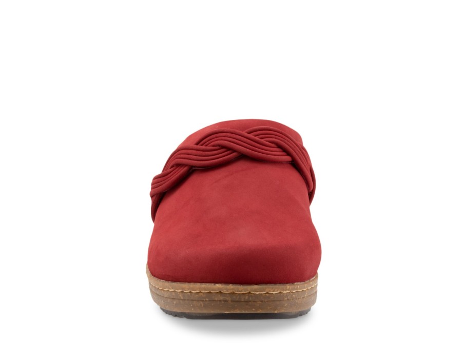 Online Softwalk Arvada Twist Clog Red Nubuck