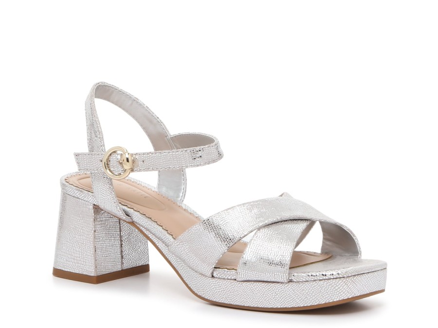 Best Kelly & Katie Liliena Platform Sandal Silver Metallic Synthetic