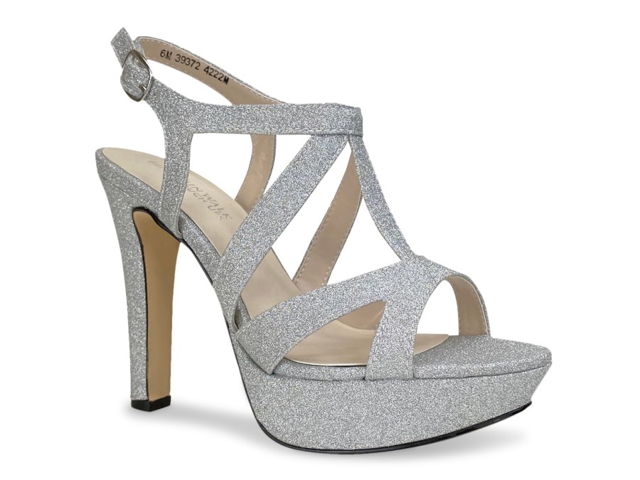 Hot Touch Ups by Benjamin Walk Queenie Platform Sandal Silver Metallic