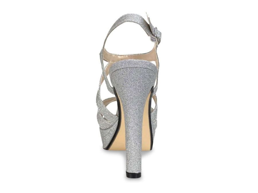 Hot Touch Ups by Benjamin Walk Queenie Platform Sandal Silver Metallic