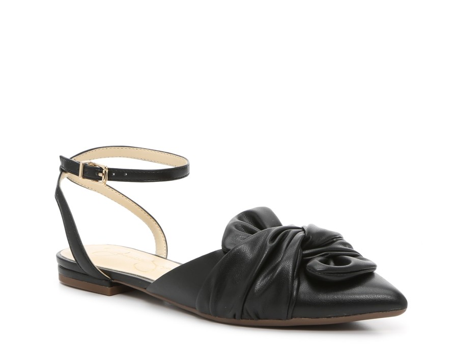 New Jessica Simpson Carmie Flat Black Synthetic