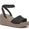 Best Crocs Brooklyn Wedge Sandal Black/Mushroom Tan