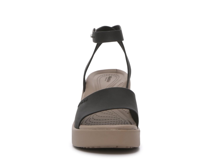 Best Crocs Brooklyn Wedge Sandal Black/Mushroom Tan