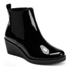 New Aerosoles Brandi Wedge Bootie Black Patent