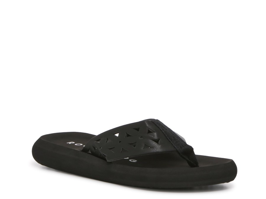 Online Rocket Dog Sunset Cutout Flip Flop Black