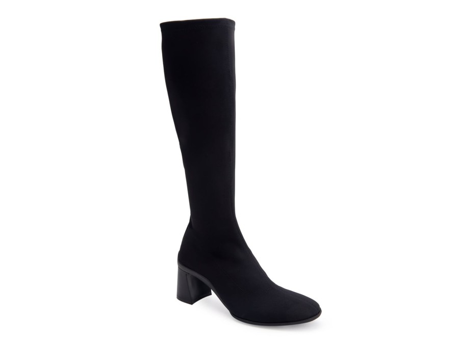 Hot Aerosoles Centola Boot Black Gabardine Fabric