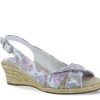 Best Easy Street Maureen Espadrille Wedge Sandal White/Multicolor Floral