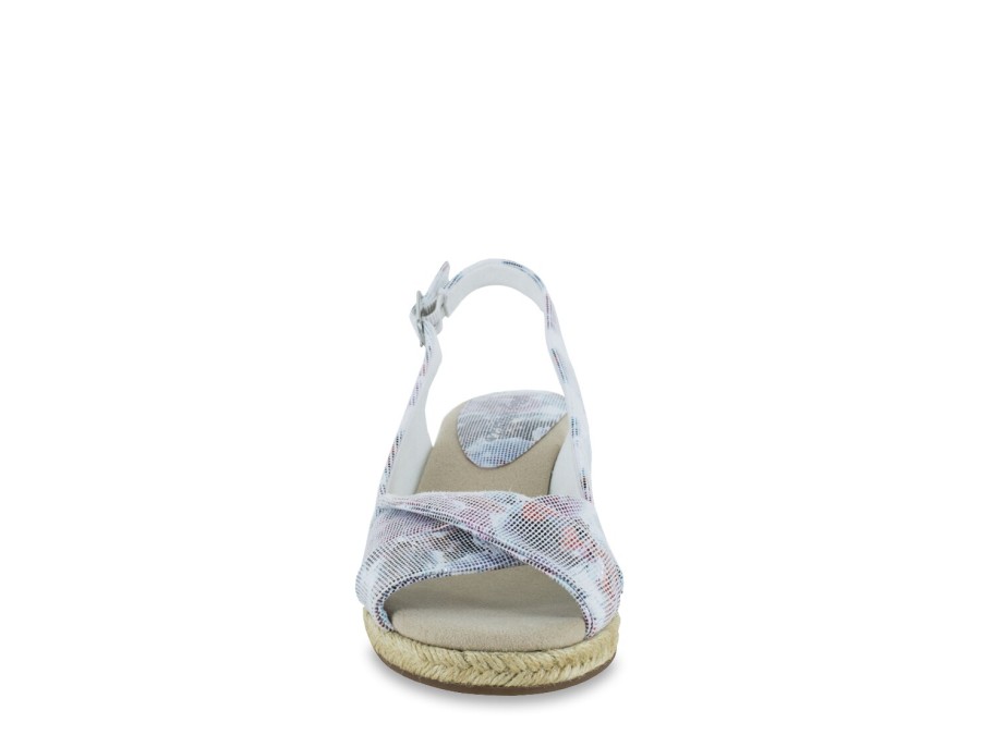 Best Easy Street Maureen Espadrille Wedge Sandal White/Multicolor Floral