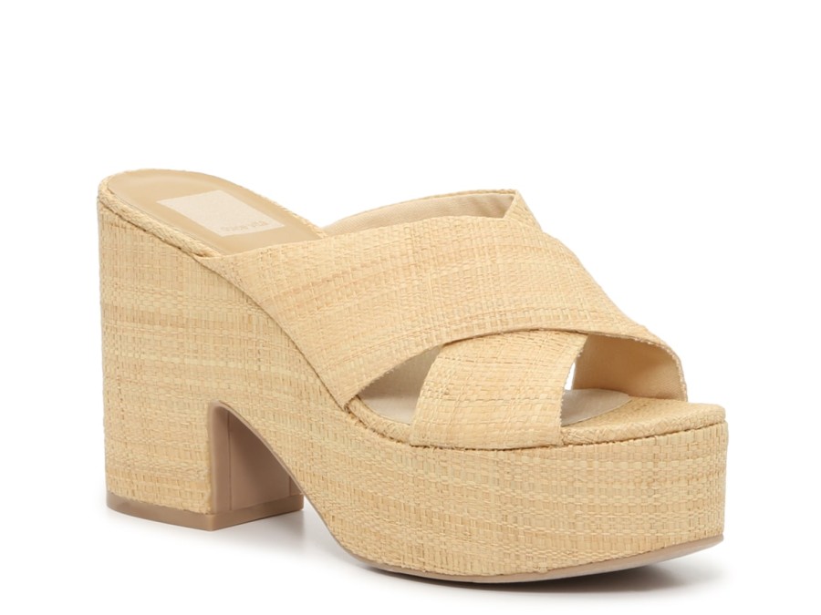 Wholesale Dolce Vita Eliana Platform Sandal Beige Raffia