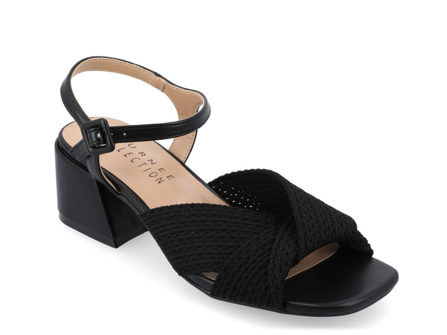 Best Journee Collection Zerlina Sandal Black