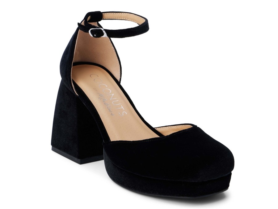 Best Coconuts Misha Platform Pump Black Velvet