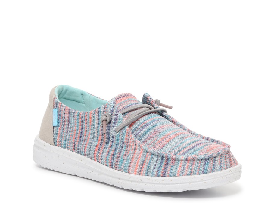 New Hey Dude Wendy Sox Slip-On Sneaker - Women'S Multicolor Stripe