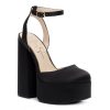 New Jessica Simpson Skilla Platform Pump Black Fabric