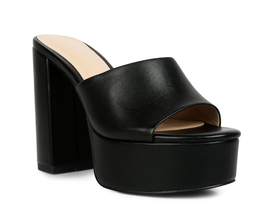 Clearance Rag & Co Shuri Platform Sandal Black