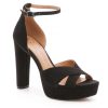 Clearance Jessica Simpson Irbella Platform Sandal Black Faux Suede