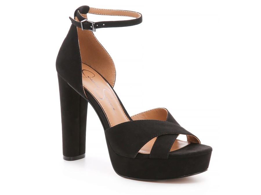 Clearance Jessica Simpson Irbella Platform Sandal Black Faux Suede