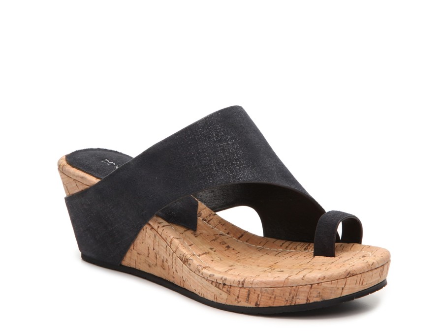 Online Donald J. Pliner Gyer Wedge Sandal Navy