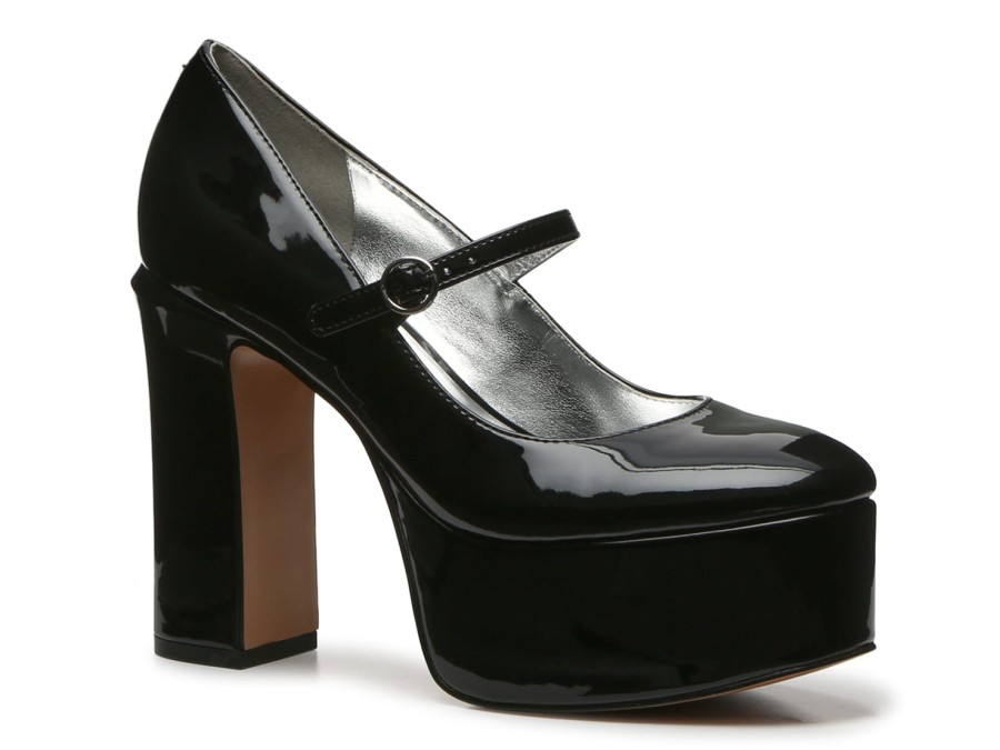 Hot Mix No. 6 Aaralyna Platform Mary Jane Pump Black