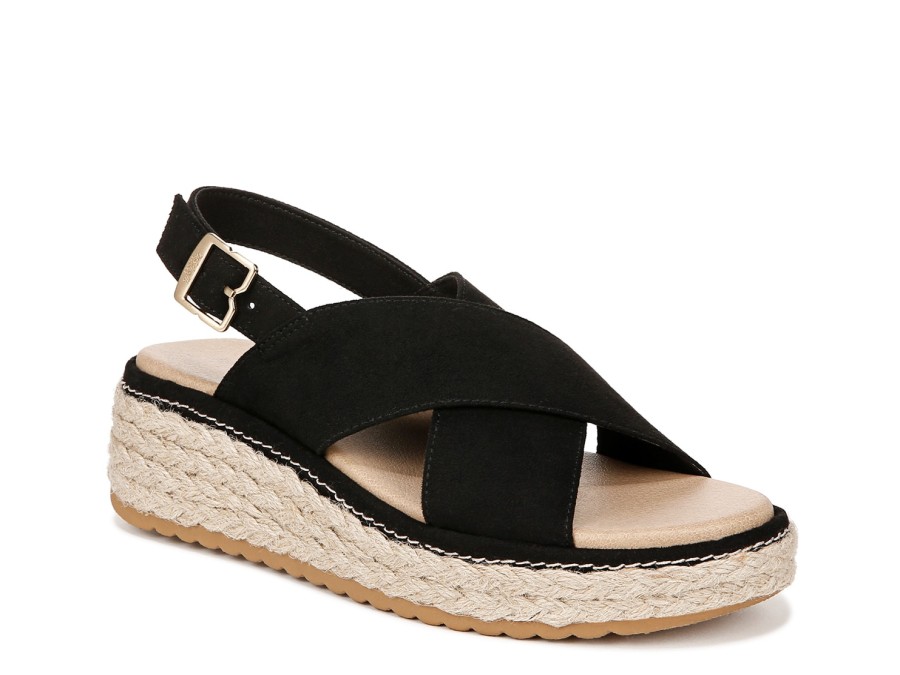 Online Dr. Scholl's Ember Espadrille Wedge Sandal Black