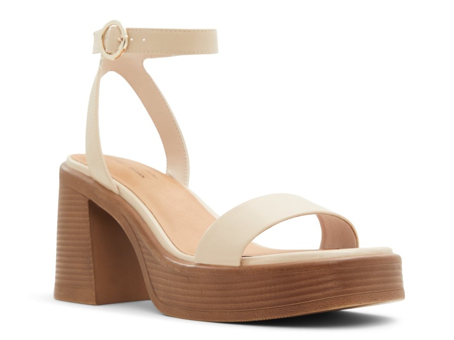 Clearance Call It Spring Cindey Platform Sandal Off White