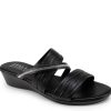 Clearance Italian Shoemakers Hollis Wedge Sandal Black