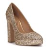 Clearance Jessica Simpson Glynis Platform Pump Gold Metallic