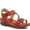 Clearance L'Artiste by Spring Step Elenee Wedge Sandal Red