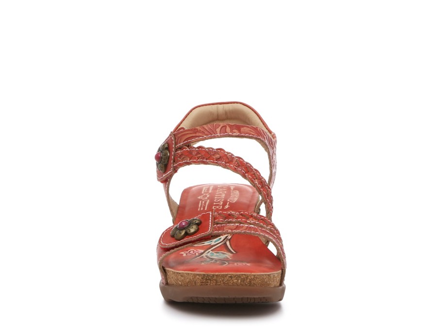 Clearance L'Artiste by Spring Step Elenee Wedge Sandal Red