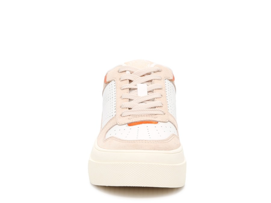 New Le TIGRE Midtown Platform Sneaker - Women'S Light Grey/Orange/White Platform