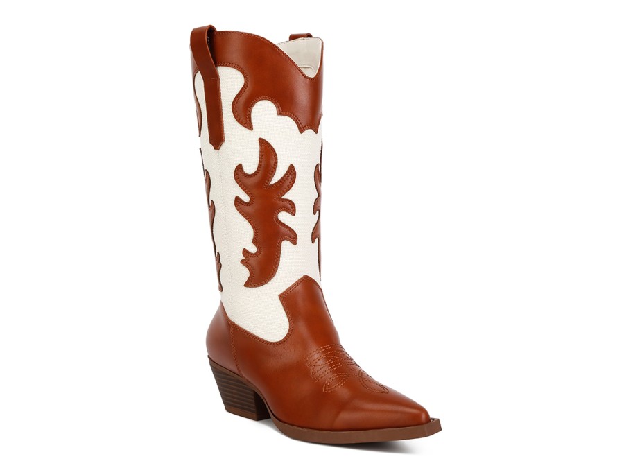 Clearance London Rag Fallon Cowboy Boot Tan