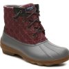 Online Sperry Syren Gulf Duck Boot Grey/Maroon/Black Canvas