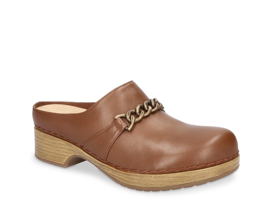 Clearance Bella Vita Ventura Clog Light Brown Leather