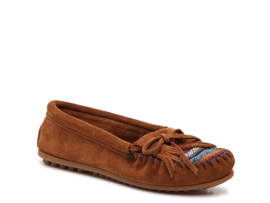 Wholesale Minnetonka Kilty Moccasin Cognac/Multicolor