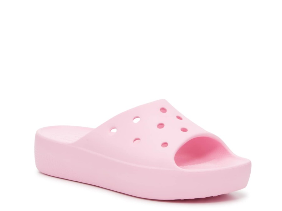 Best Crocs Classic Platform Slide Sandal - Women'S Flamingo Pink