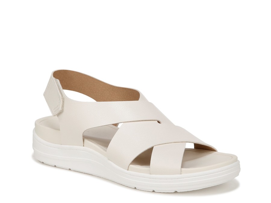 New Dr. Scholl's Time Off Sea Wedge Sandal Off White