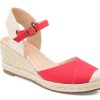 Clearance Journee Collection Ashlyn Espadrille Wedge Sandal Candy Red