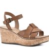 Wholesale White Mountain Simple Wedge Sandal Light Brown