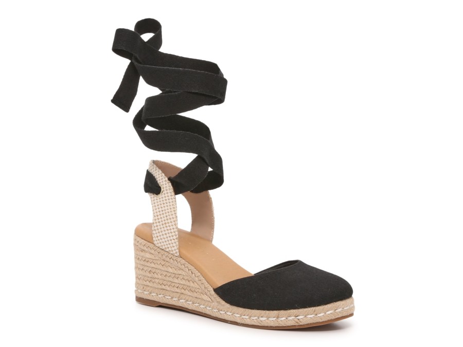 Wholesale Kelly & Katie Goldie Espadrille Wedge Sandal Black