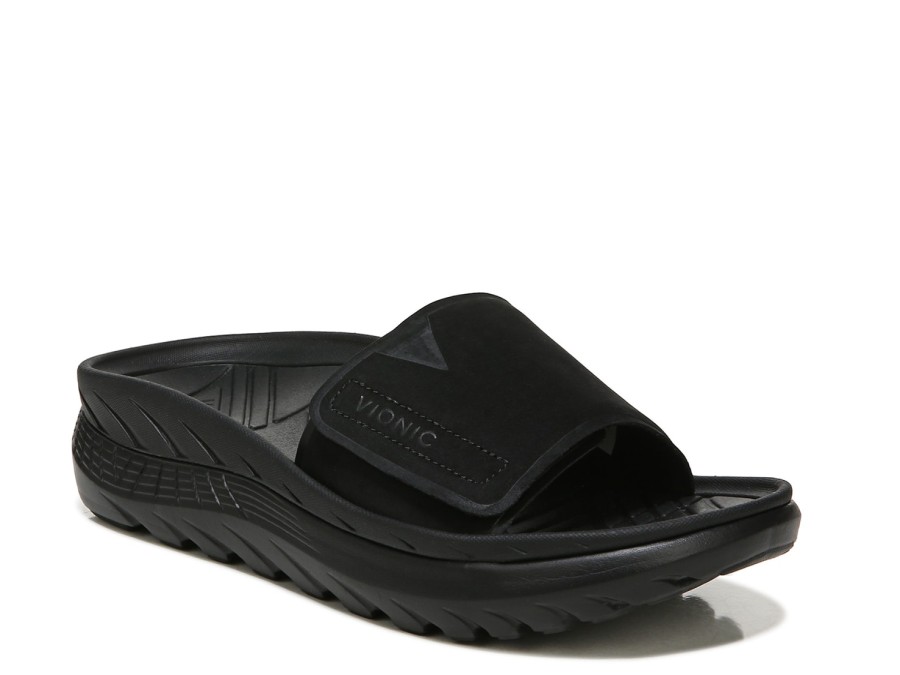 Clearance Vionic Rejuvenate Slide Sandal Black