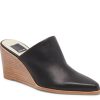 Hot Dolce Vita Beema Wedge Mule Black Leather