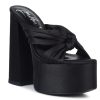 Online London Rag Strobing Platform Sandal Black