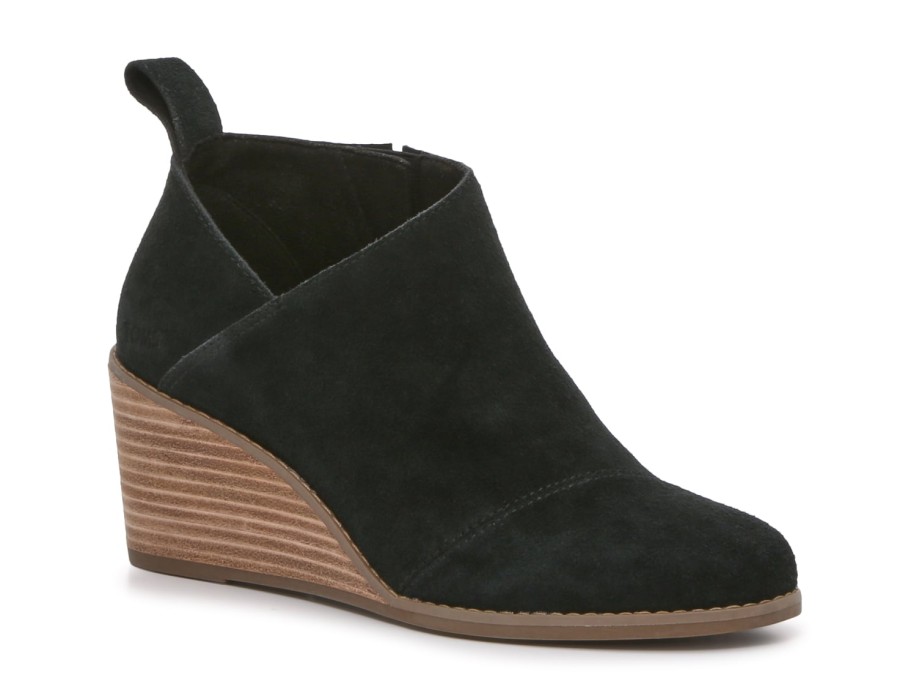 Best TOMS Marta Wedge Bootie Black