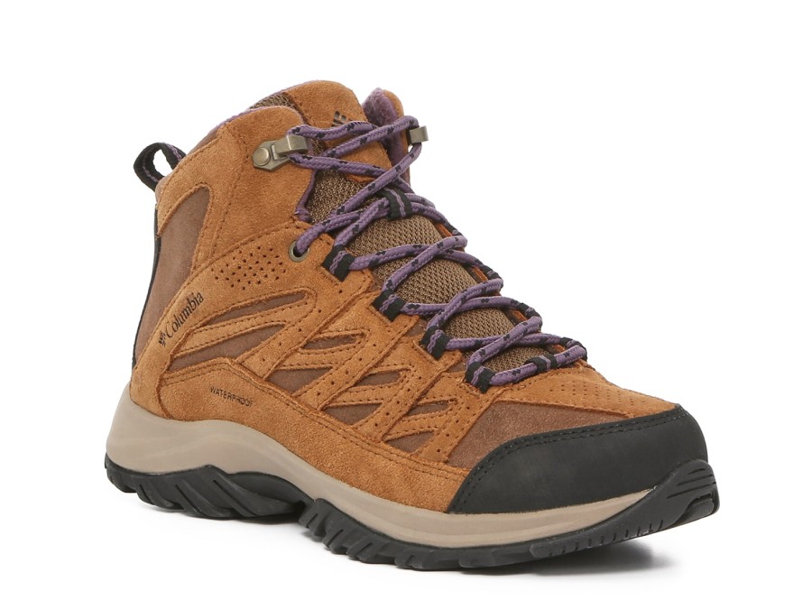 Hot Columbia Crestwood Hiking Boot - Women'S Dark Brown/Tan/Purple