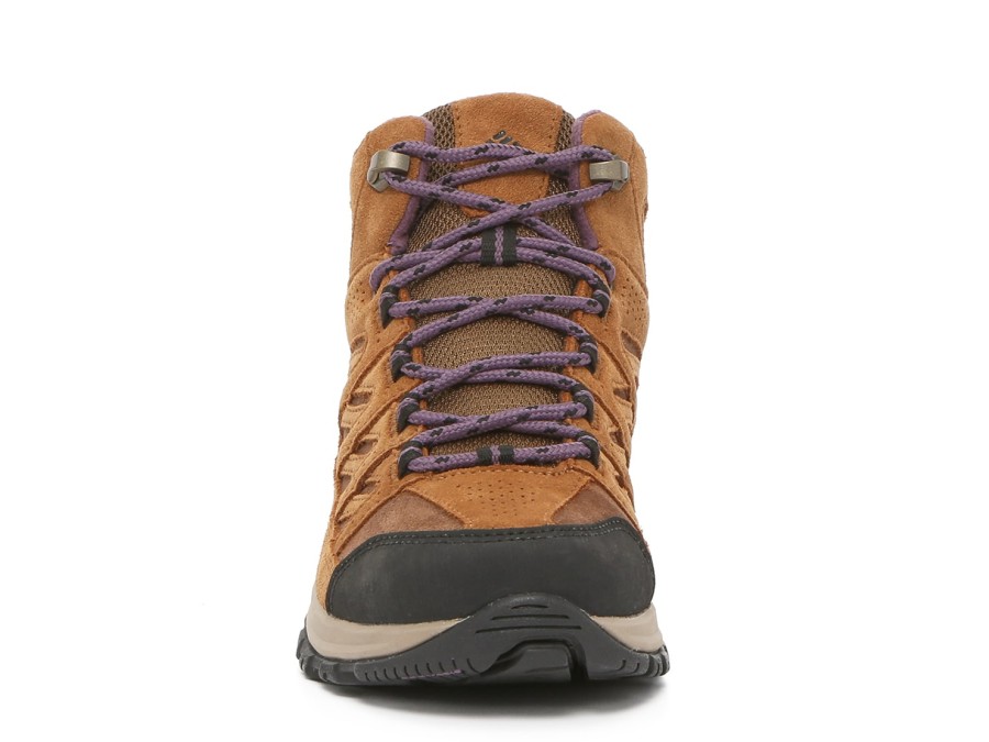 Hot Columbia Crestwood Hiking Boot - Women'S Dark Brown/Tan/Purple