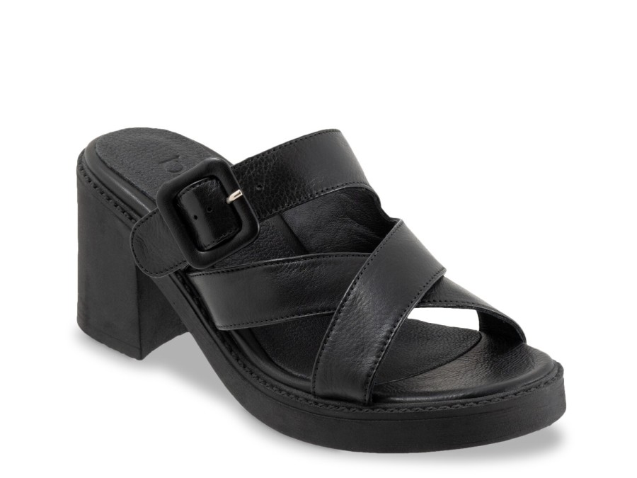 Online Bueno Milan Platform Sandal Black