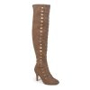 Hot Journee Collection Trill Wide Calf Thigh High Boot Taupe